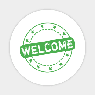 Welcome Stamp Icon Magnet